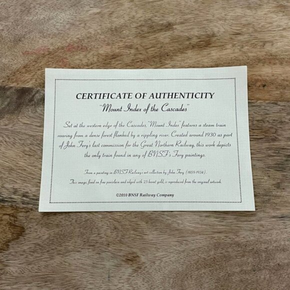 NEW BNSF 2009 "Mount Index of the Cascades" Collector Porcelain Plate - Picture 5 of 9